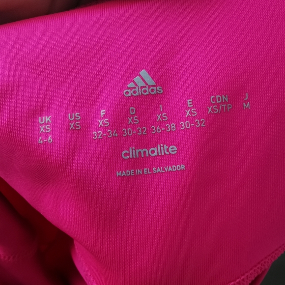 NWT Adidas Compression Fit 4" Shorts XS Hot Pink - Picture 12 of 12